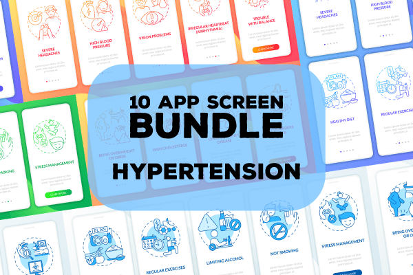 Hypertension App Screen Bundle