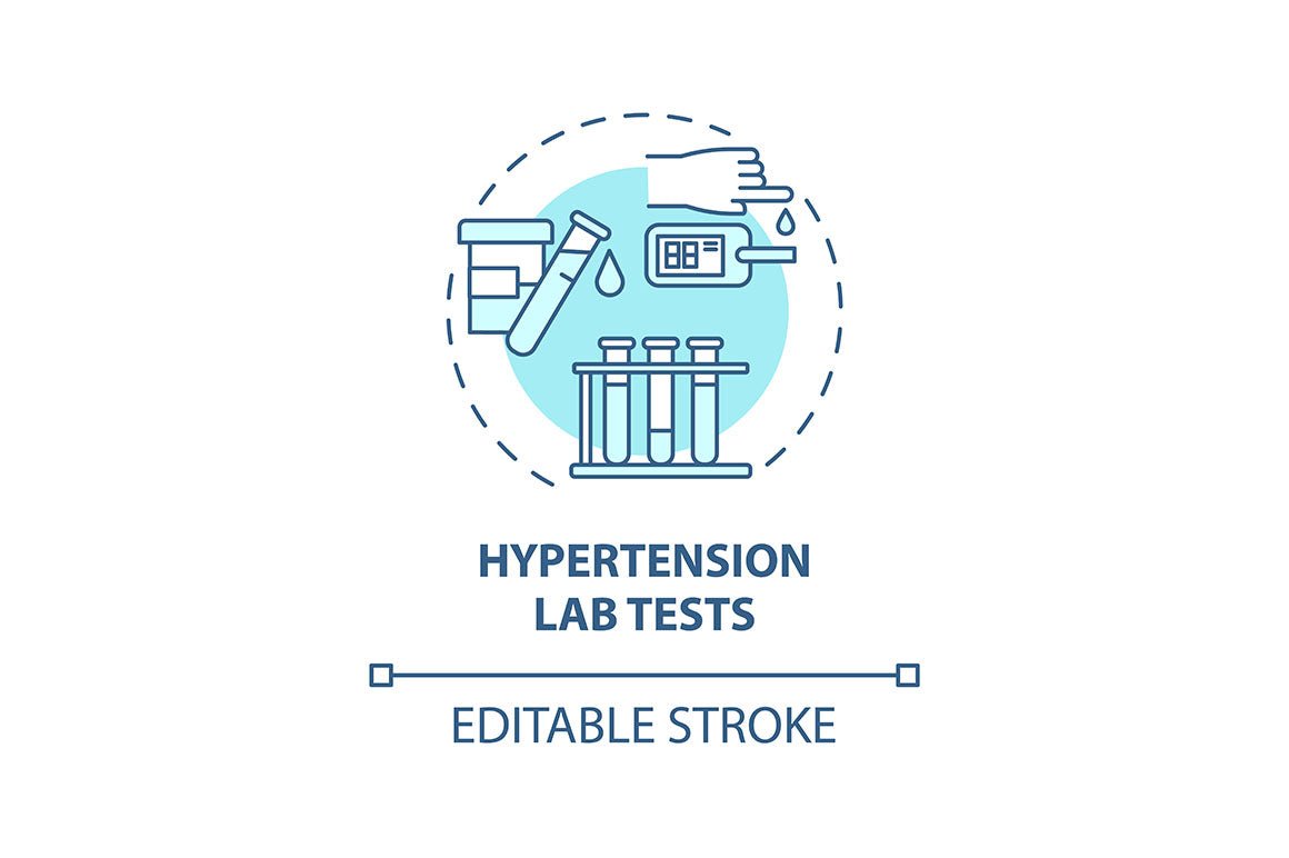 Hypertension concept icons bundle