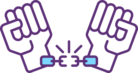 Illegal human trade related RGB color icons set