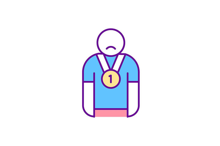 Impostor syndrome RGB color icons set