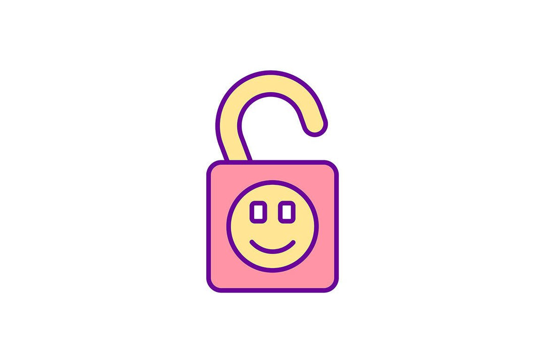 Impostor syndrome RGB color icons set