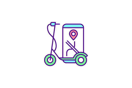 Improving urban air quality RGB color icons set