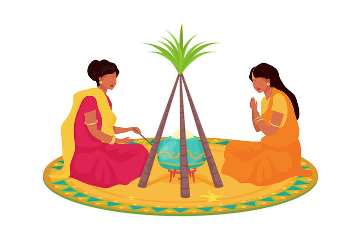 Indian festival vector character set