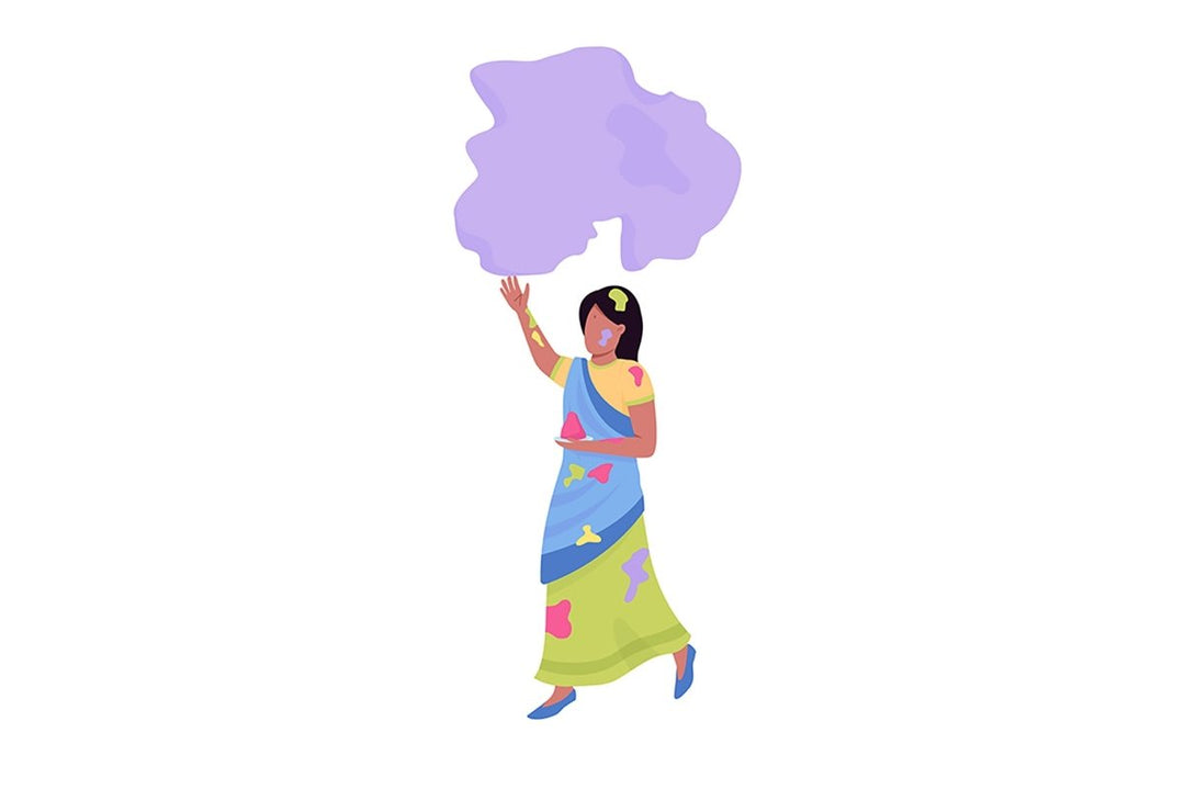 Indian festival vector character set