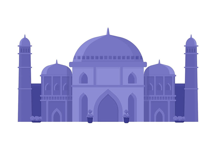 Indian tradition color vector illustrations set