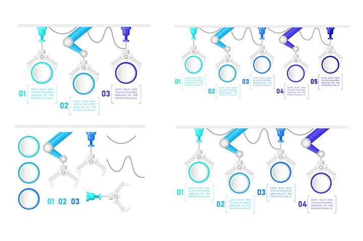 Infographic chart design element bundle