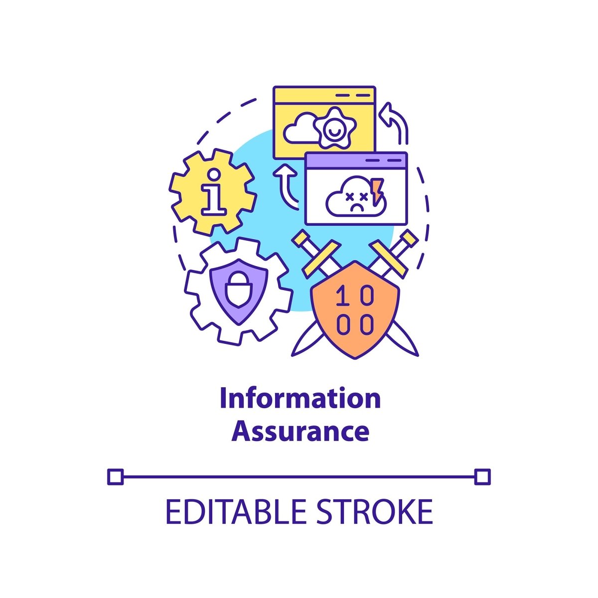 Information assurance concept icon