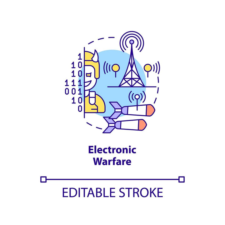 Information warfare concept icons set