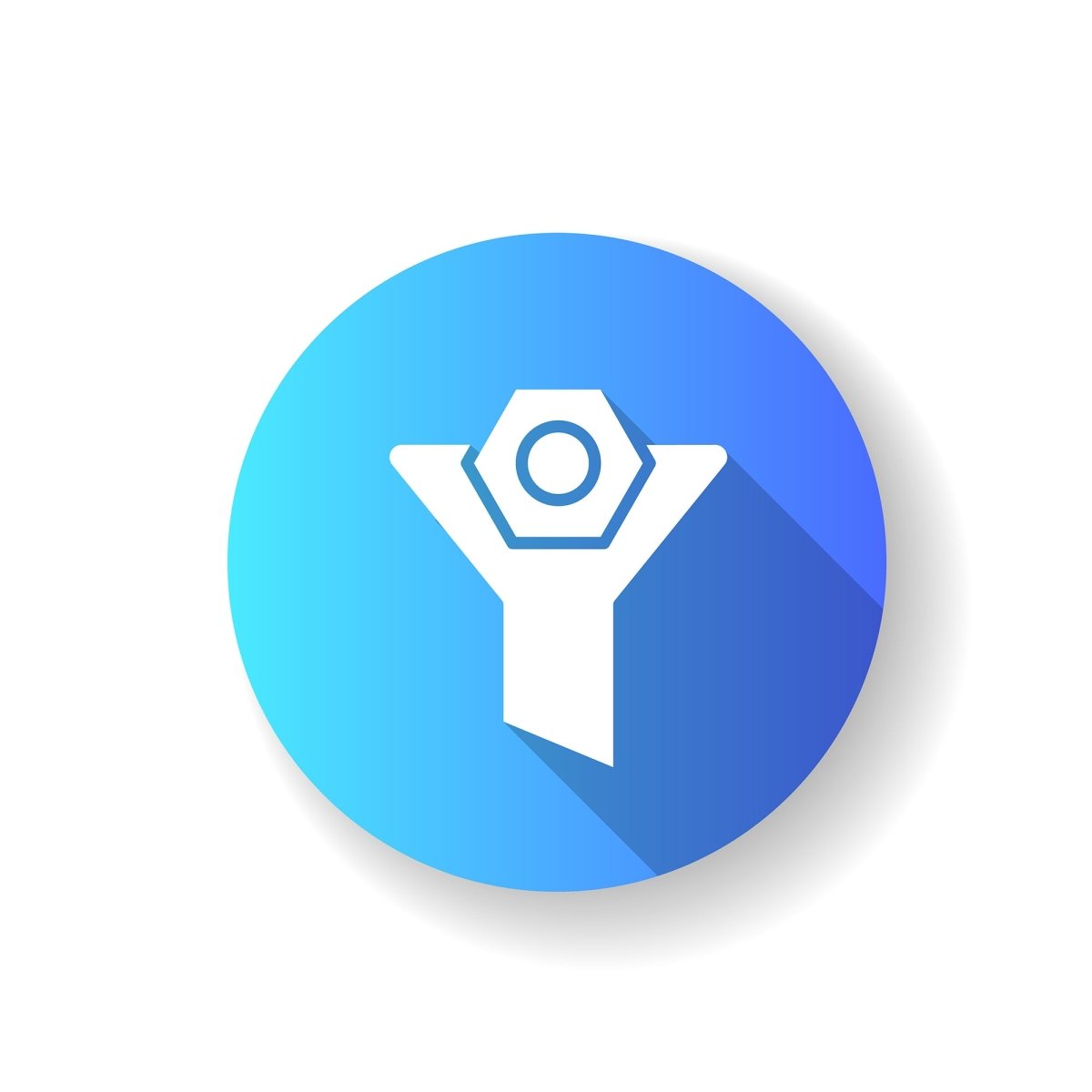 Interface flat design long shadow glyph icons set