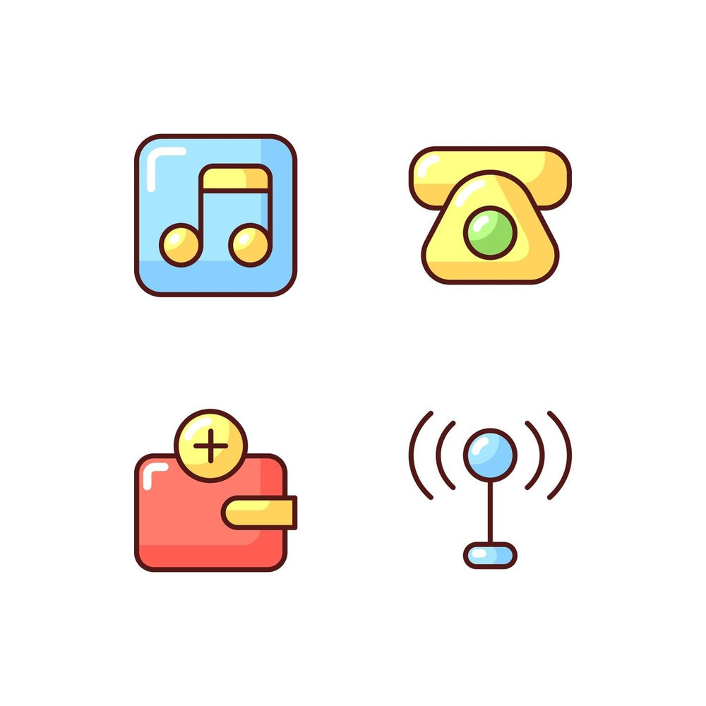 Interface RGB color icons set