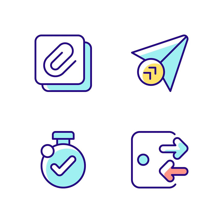 Interface RGB color icons set