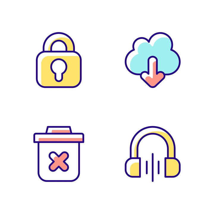 Interface RGB color icons set