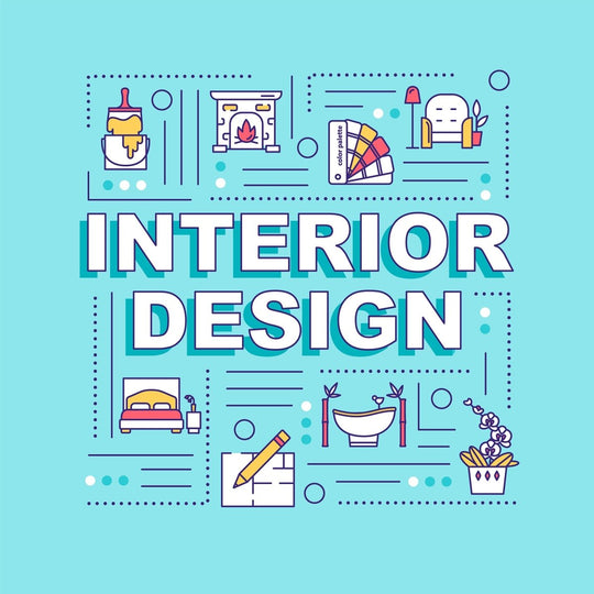 Interior design word concepts banner bundle