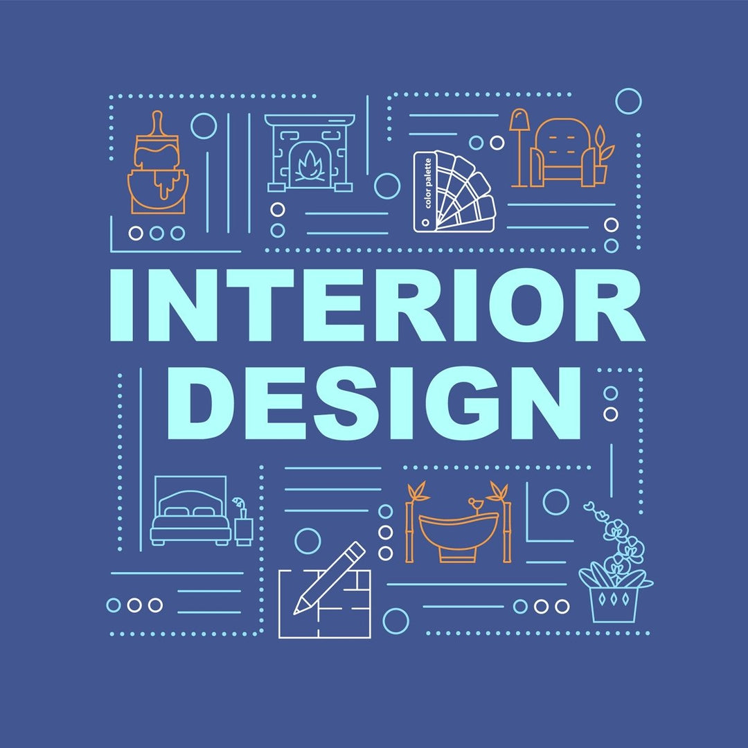 Interior design word concepts banner bundle