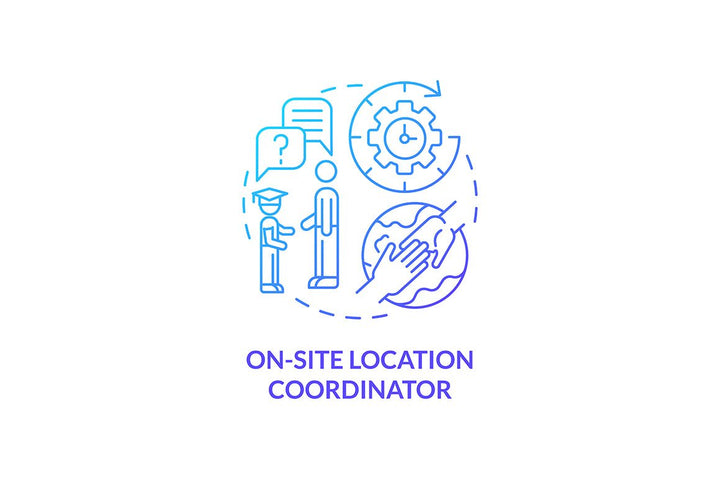 International internship concept icons bundle