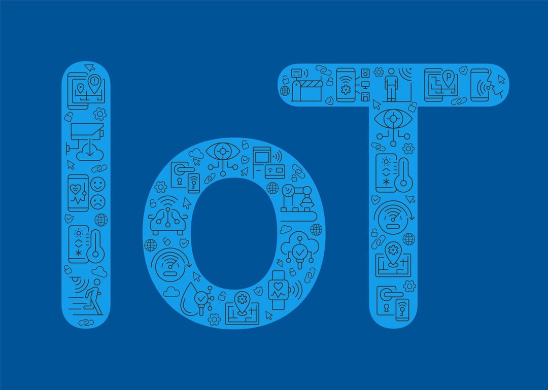 IoT pixel perfect shaped concept filled with editable linear icons