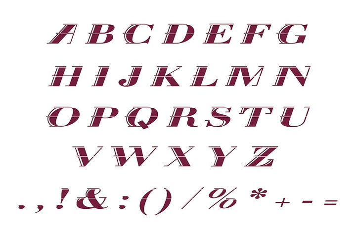 Italic decorative alphabet bundle