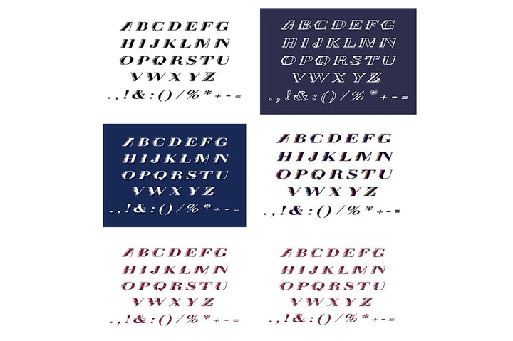 Italic decorative alphabet bundle
