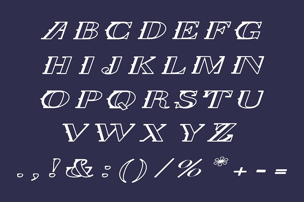 Italic decorative alphabet bundle