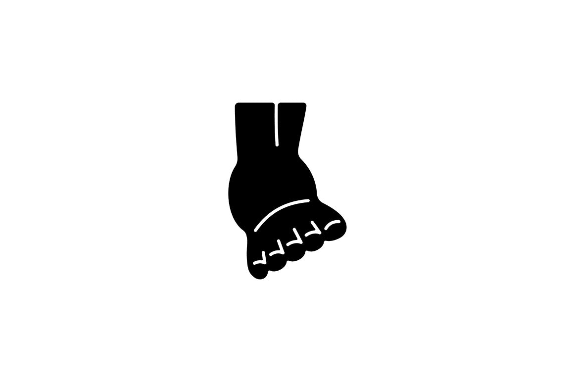 Joints pain black glyph icons set on white space