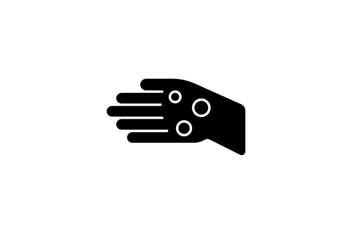Joints pain black glyph icons set on white space