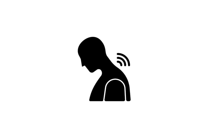 Joints pain black glyph icons set on white space