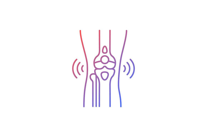 Joints pain gradient icons set for dark and light mode