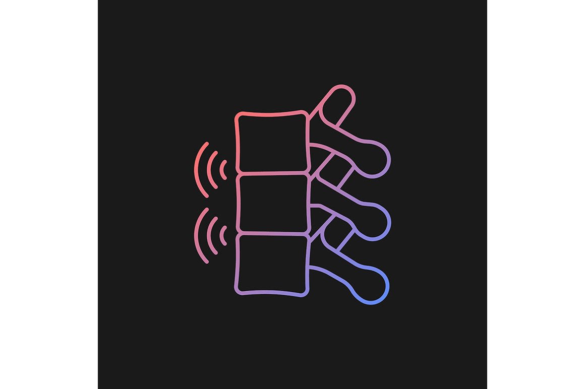 Joints pain gradient icons set for dark and light mode