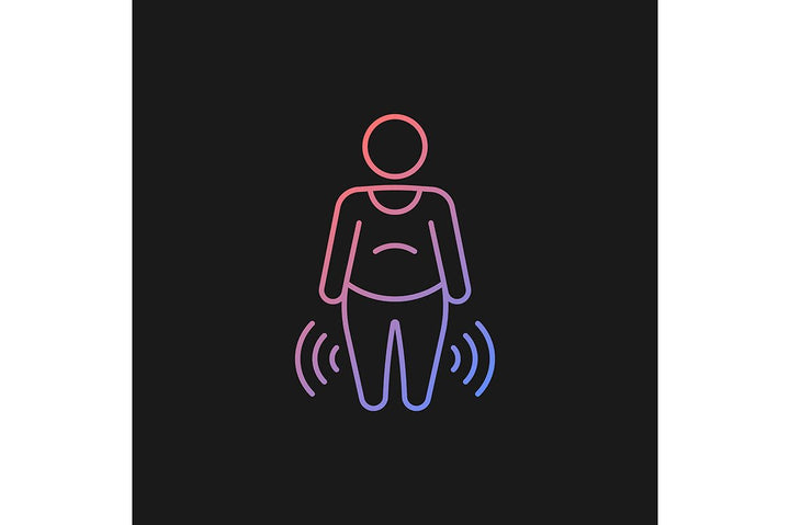 Joints pain gradient icons set for dark and light mode