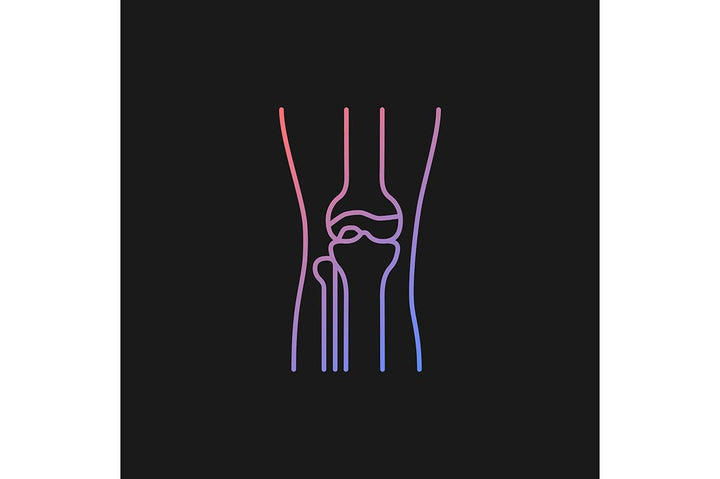 Joints pain gradient icons set for dark and light mode