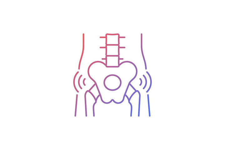 Joints pain gradient icons set for dark and light mode