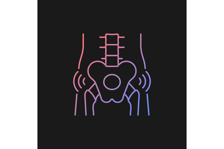 Joints pain gradient icons set for dark and light mode