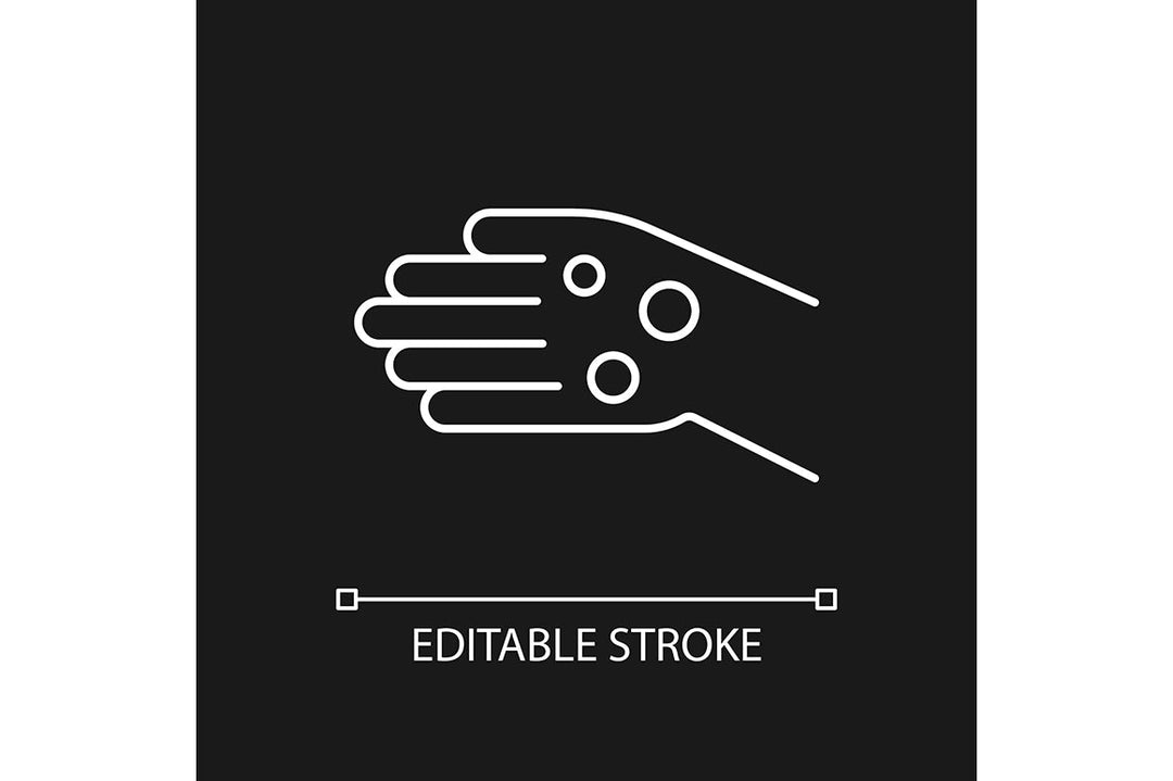 Joints pain linear icons set for dark and light mode
