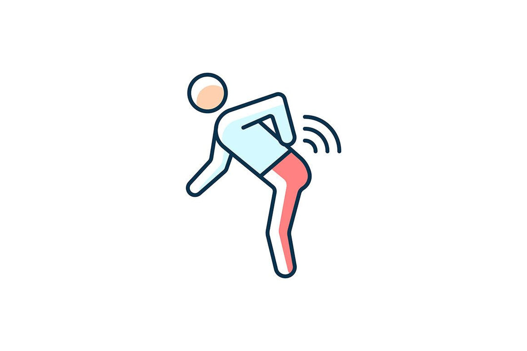 Joints pain RGB color icons set
