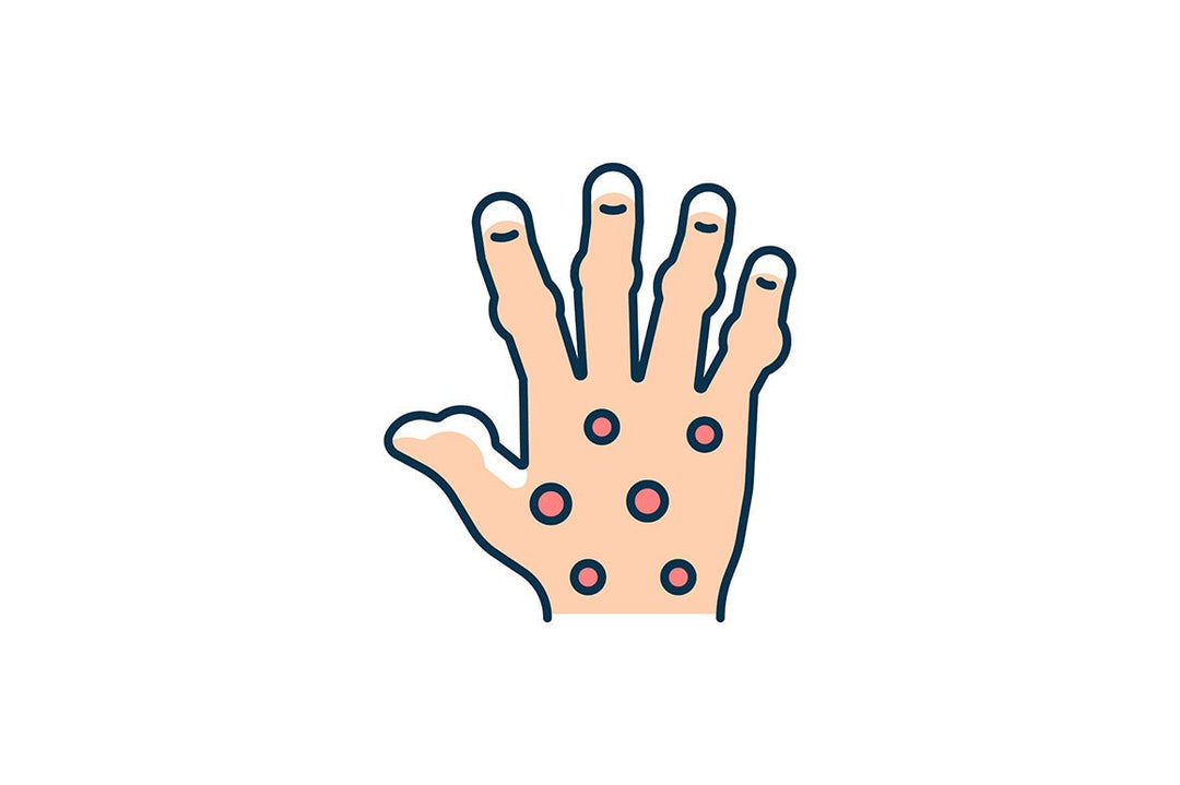 Joints pain RGB color icons set