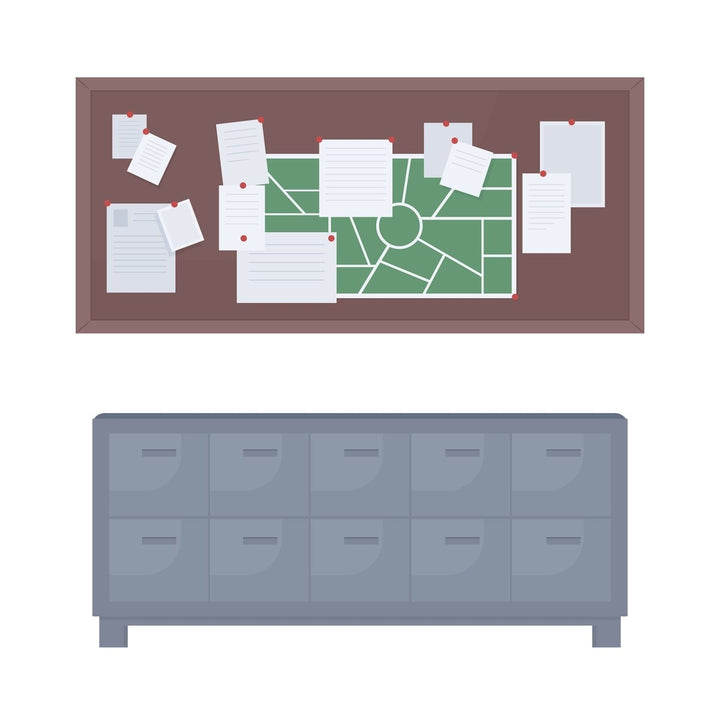 Justice workers flat color vector illustration set