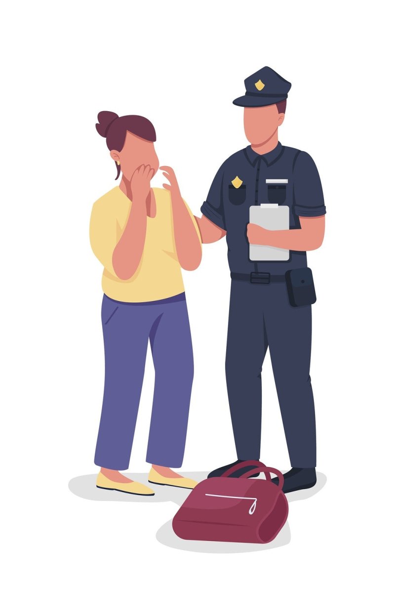 Justice workers flat color vector illustration set
