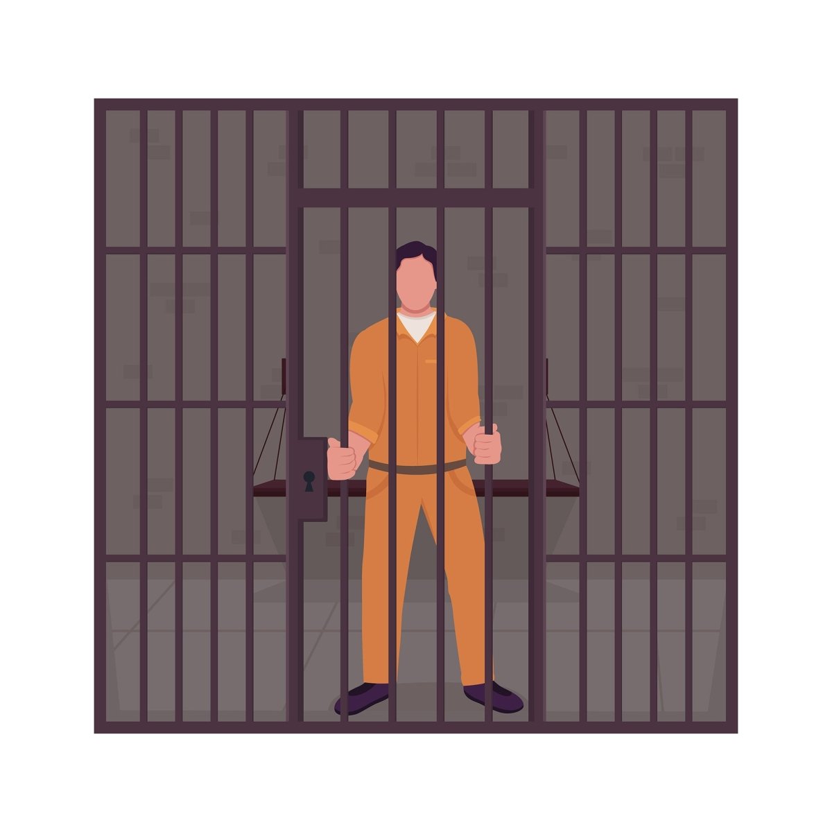 Justice workers flat color vector illustration set