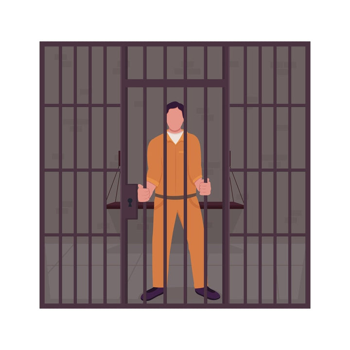 Justice workers flat color vector illustration set