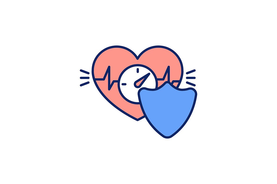 Keep heart healthy RGB color icons set