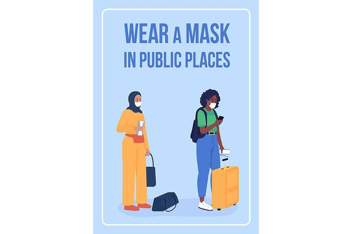 Keep safe poster flat vector template set