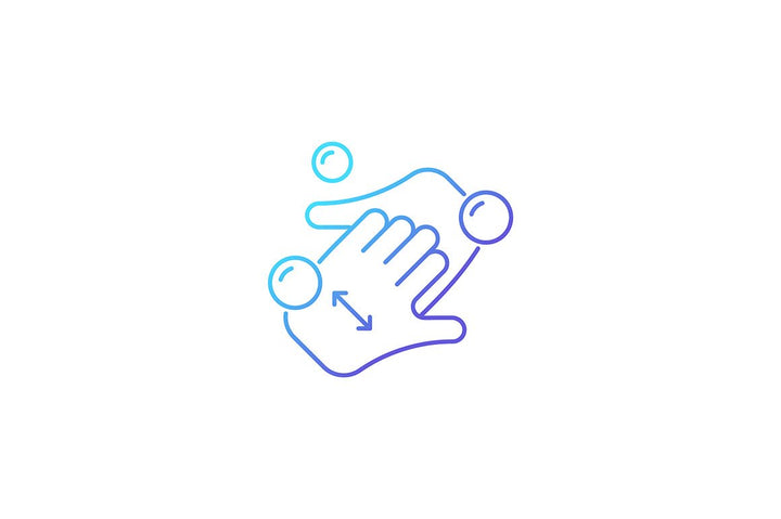 Keeping hands clean gradient icons set for dark and light mode