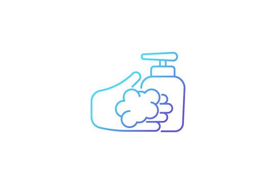 Keeping hands clean gradient icons set for dark and light mode
