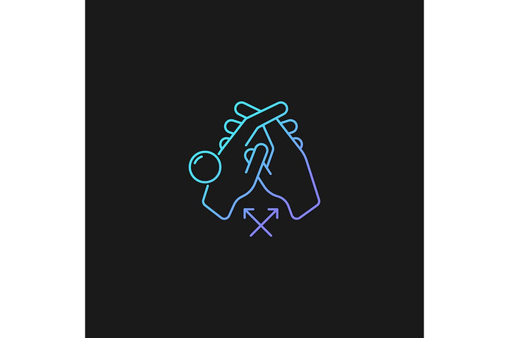 Keeping hands clean gradient icons set for dark and light mode