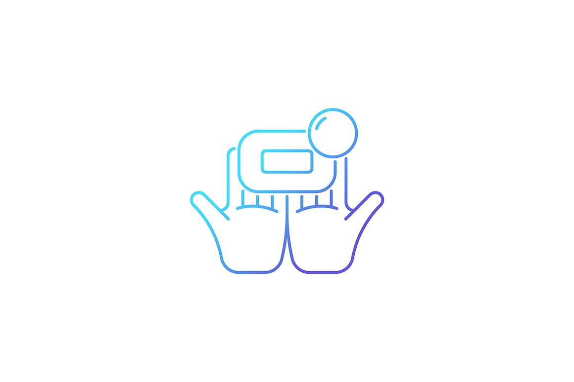 Keeping hands clean gradient icons set for dark and light mode