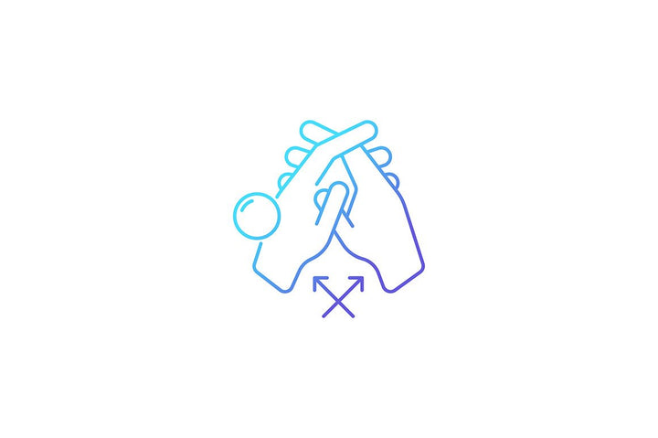 Keeping hands clean gradient icons set for dark and light mode