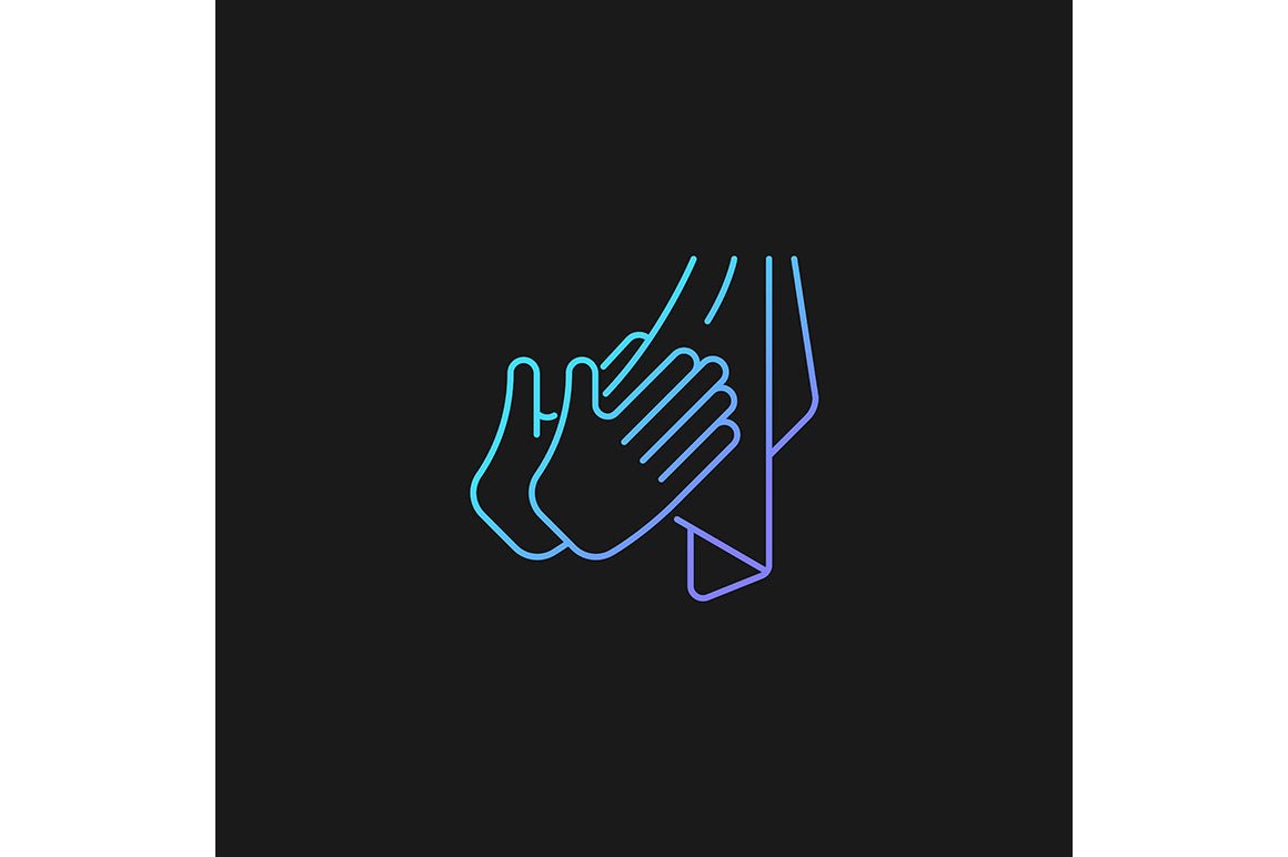 Keeping hands clean gradient icons set for dark and light mode