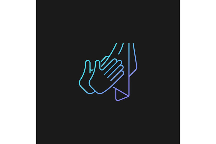 Keeping hands clean gradient icons set for dark and light mode