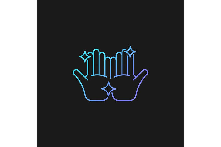 Keeping hands clean gradient icons set for dark and light mode