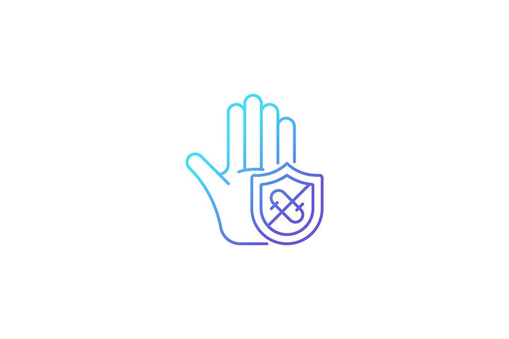 Keeping hands clean gradient icons set for dark and light mode